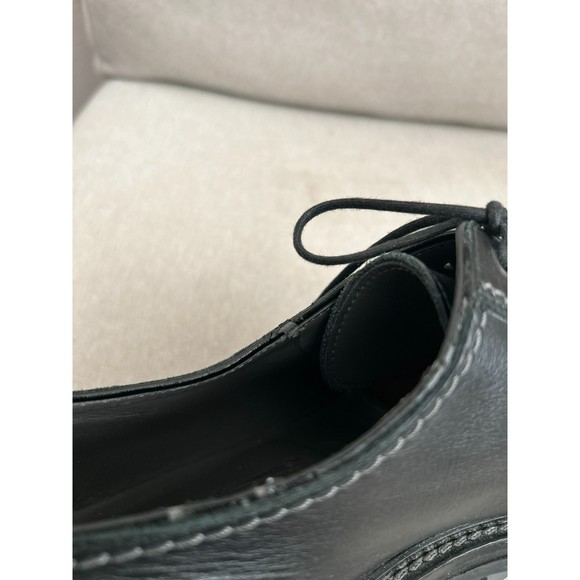 LANVIN Lace Up And Monkstrap Leather Black oxford loafers size 12 - Picture 2 of 16